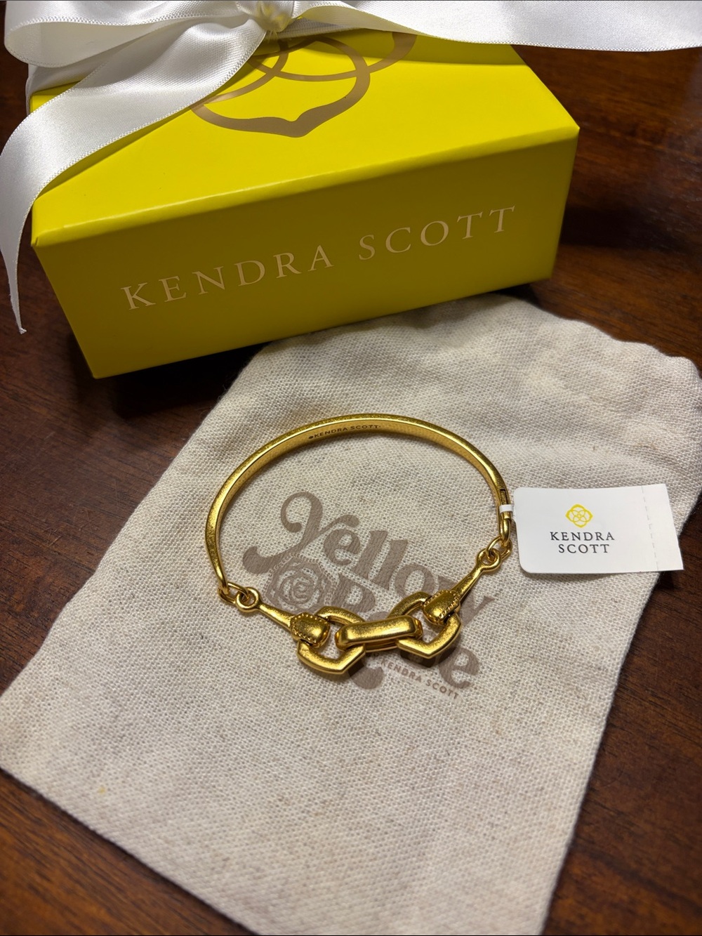 Yellow Rose by Kendra Scott Beau link bracelet vintage gold